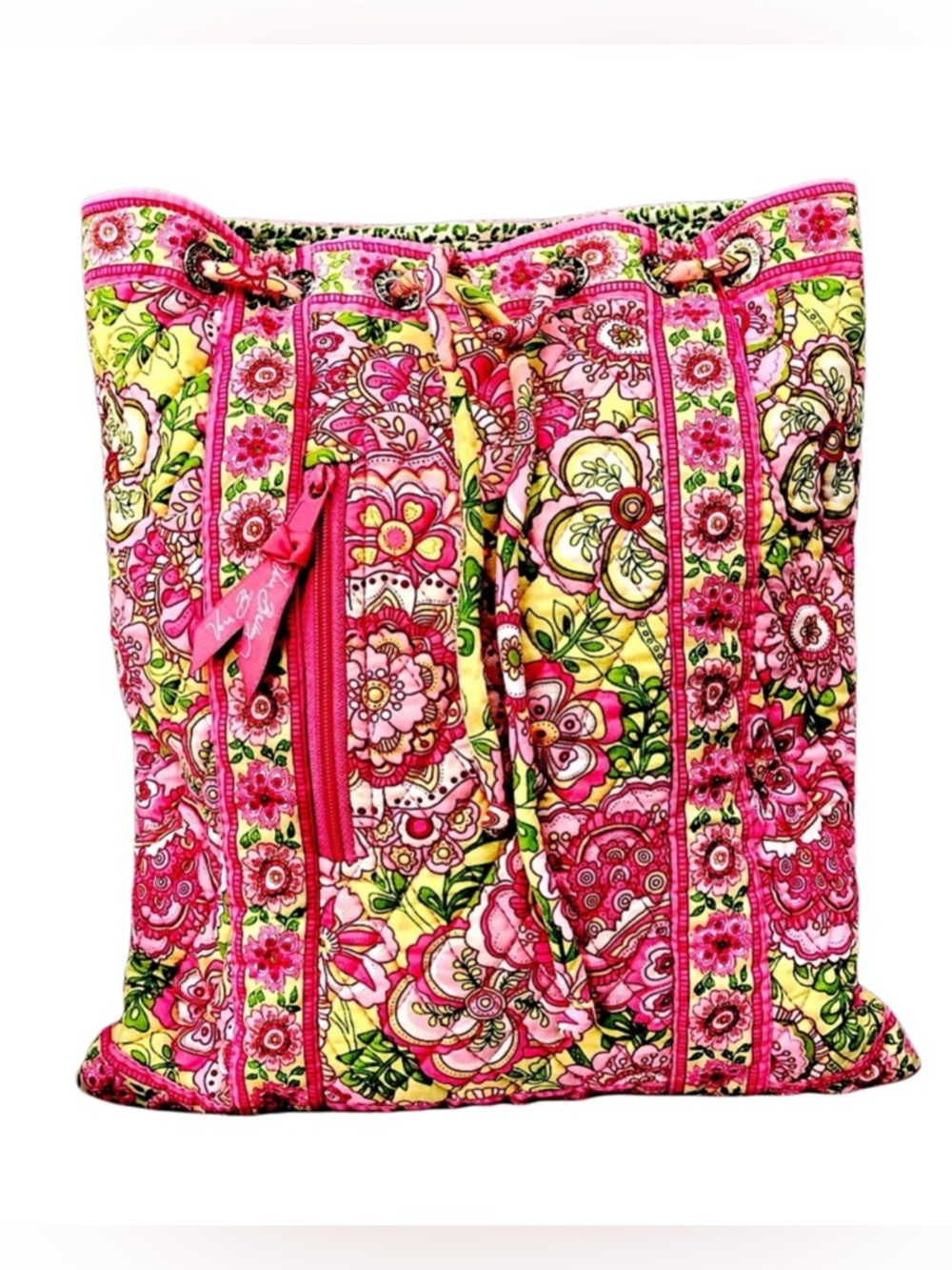 Vera Bradley Pink Floral Drawstring Backpack